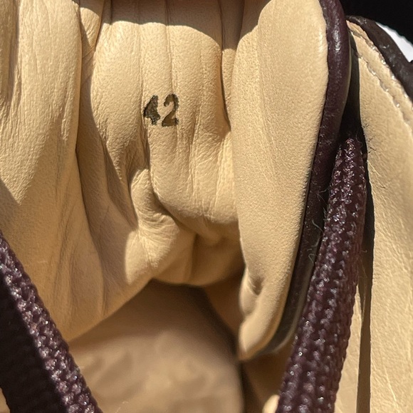 Christian Louboutin Men’s Leather Burgundy Louis Spikes Flat Sneakers 42IT - Picture 3 of 8